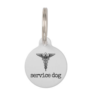 Médaillon Pour Animaux Chien d'assistance Nom personnalisé