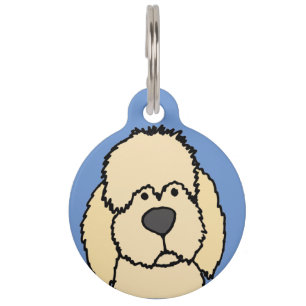 Médaillon Pour Animaux Chien de chiot de la Crème Cuam Labradoodle