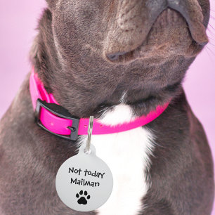 Médaillon Pour Animaux Chien de compagnie Pas aujourd'hui Facteur & Patte