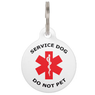 Médaillon Pour Animaux Chien de service