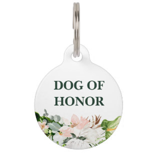 Médaillon Pour Animaux Chien d'honneur Chien floral en Mariage