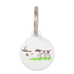 Médaillon Pour Animaux Chien d'oiseaux et faisans