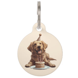 Médaillon Pour Animaux Chien d'or de l'épreuve d'anniversaire