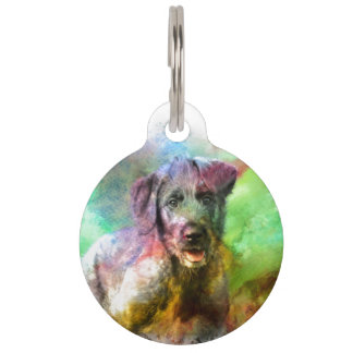 Médaillon Pour Animaux Chien-loup irlandais 001 d'étiquette d'animal