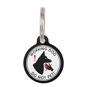 Médaillon Pour Animaux Chien Noir Oreilles Dressées Chien de Travail Ne P