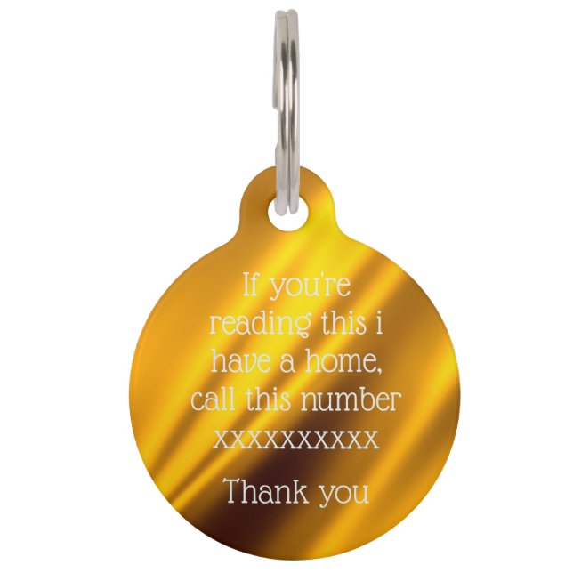 Médaillon Pour Animaux Chien perdu (Devant)