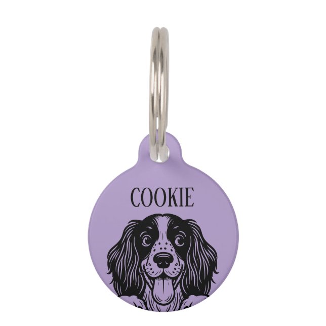 Médaillon Pour Animaux Chien Personnalisé (Devant)