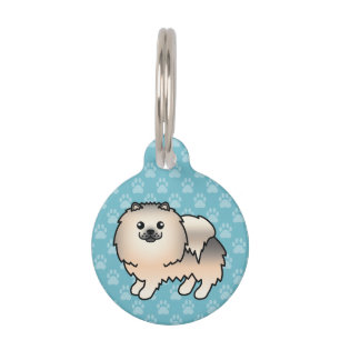 Médaillon Pour Animaux Chien Pomeranian Sable Crème et Information sur le