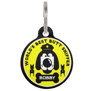 Médaillon Pour Animaux Chien reniflé du cul du monde