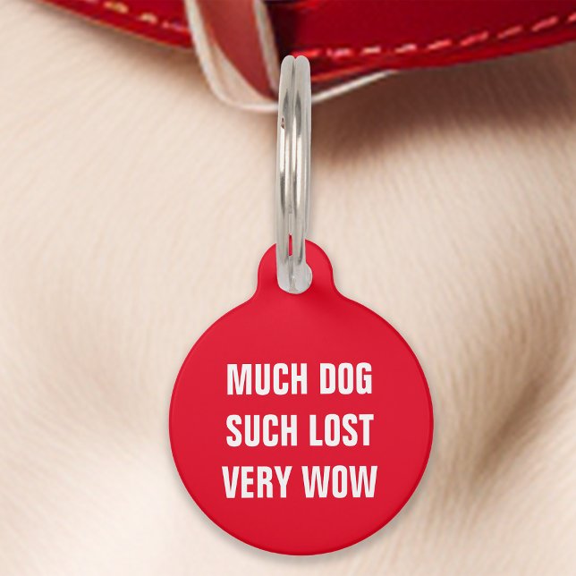 Médaillon Pour Animaux Chien Tellement Perdu Très Wow Drôle (Créateur téléchargé)