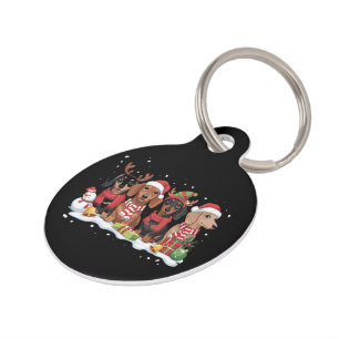Médaillon Pour Animaux Chiens de Noël Amateur de Dachshund Maman Chien