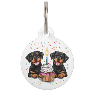 Médaillon Pour Animaux Chiens de Rotweiler d'anniversaire