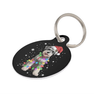 Médaillon Pour Animaux Chiens Schnauzer Arbre Noël Xmas Animal Familier C