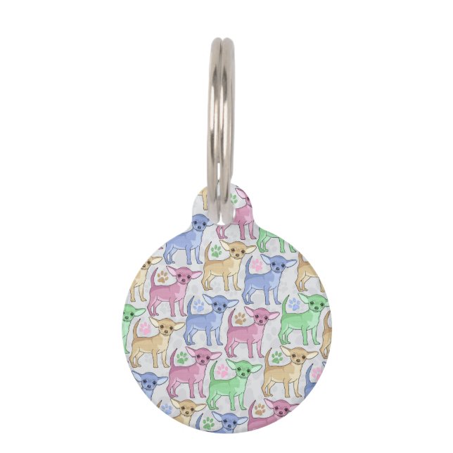 Médaillon Pour Animaux Chihuahua Lover Motif coloré (Devant)