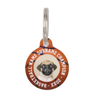 Médaillon Pour Animaux Chiot Champion de Basket-ball