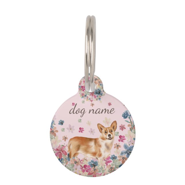 Médaillon Pour Animaux Chiot de chien Corgi (Devant)