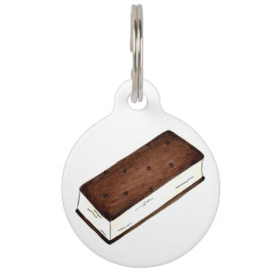 Médaillon Pour Animaux Chocolat Crème de glace Sandwich Junk Food Foin