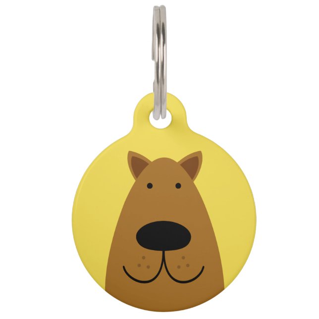 Médaillon Pour Animaux Chocolat Labrador (Devant)