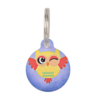 Médaillon Pour Animaux Chouette
