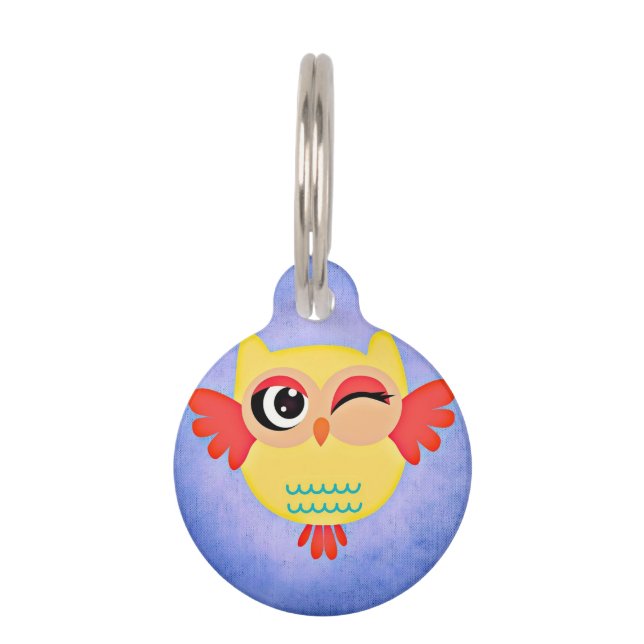 Médaillon Pour Animaux Chouette (Devant)