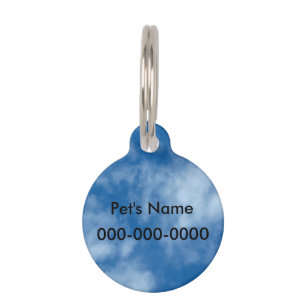 Médaillon Pour Animaux Ciel bleu avec nuages