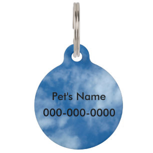 Médaillon Pour Animaux Ciel bleu avec nuages