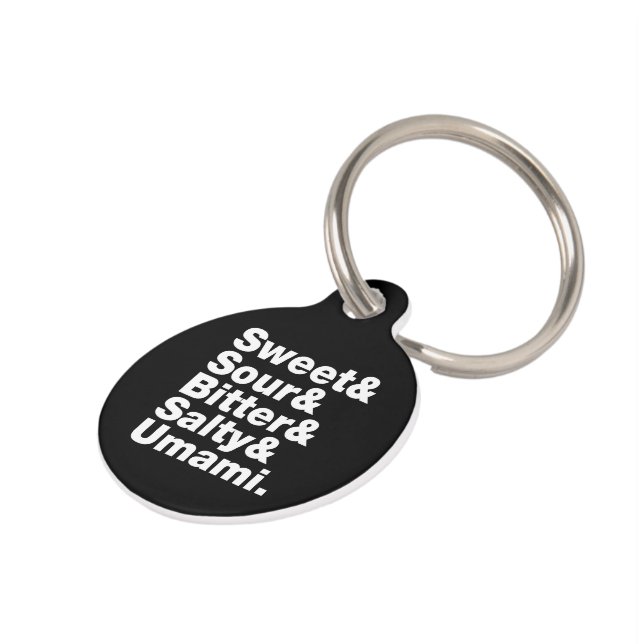 Médaillon Pour Animaux Cinq saveurs de base (Côté )