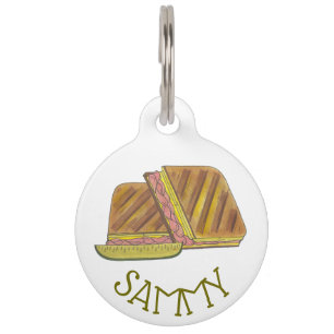 Médaillon Pour Animaux Classique Miami Cubain Sandwich Ham Porc Fromage S