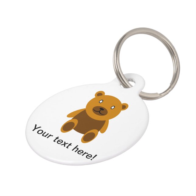 Médaillon Pour Animaux Clipart Brown de nounours (Côté )