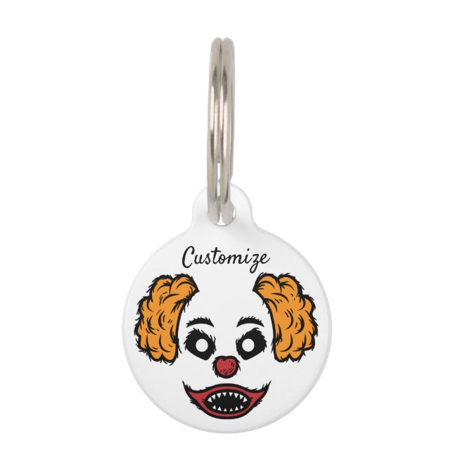 Médaillon Pour Animaux Clown effrayant Thunder_Cove (Devant)