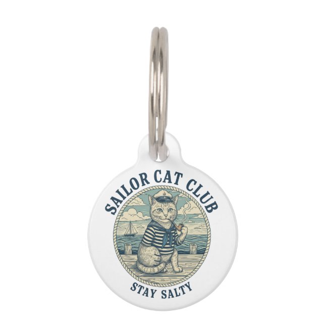 Médaillon Pour Animaux Club du chat marin (Devant)