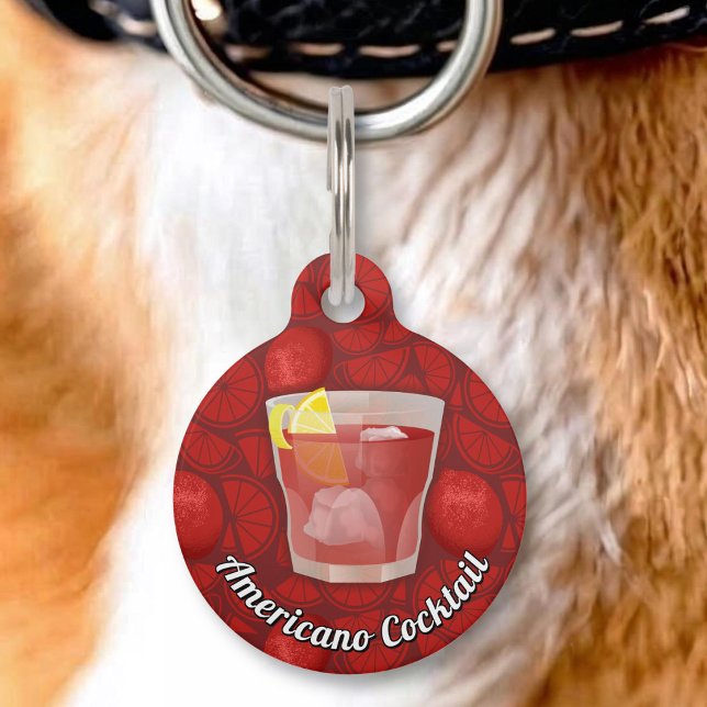Médaillon Pour Animaux Cocktail Americano (Créateur téléchargé)