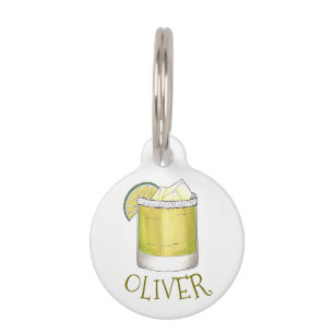 Médaillon Pour Animaux Cocktail d'été Margarita Boisson Mixte Lime Sel