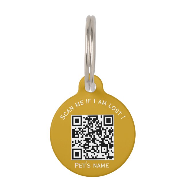 Médaillon Pour Animaux Code animal qr animal perdu ID balise animal (Devant)