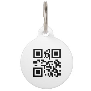 Médaillon Pour Animaux Code QR   Énumérisable moderne en cas de perte d'u