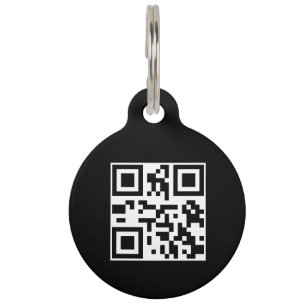 Médaillon Pour Animaux Code QR Énumérisable moderne en cas de perte d'u