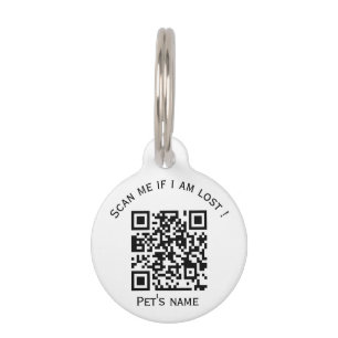 Médaillon Pour Animaux Code QR pour animaux de compagnie, animal perdu, é