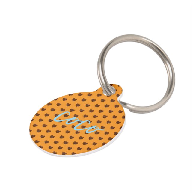 Médaillon Pour Animaux Coeur café (Côté )