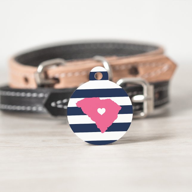 Médaillon Pour Animaux Coeur de Caroline du Sud (Créateur téléchargé)