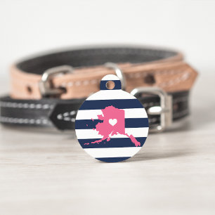 Médaillon Pour Animaux Coeur de l'Alaska