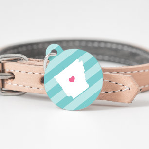 Médaillon Pour Animaux Coeur de l'Arkansas