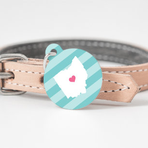 Médaillon Pour Animaux Coeur de l'Ohio