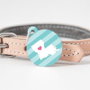 Médaillon Pour Animaux Coeur de Louisiane