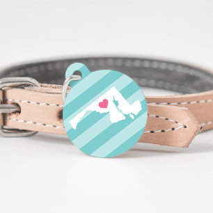 Médaillon Pour Animaux Coeur du Maryland