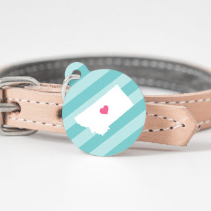 Médaillon Pour Animaux Coeur du Montana