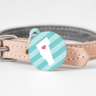 Médaillon Pour Animaux Coeur du Vermont