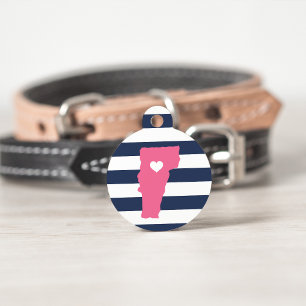 Médaillon Pour Animaux Coeur du Vermont