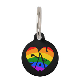 Médaillon Pour Animaux Coeur gay