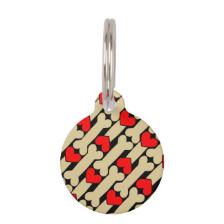 Médaillon Pour Animaux Coeurs d'os de chien personnalisables