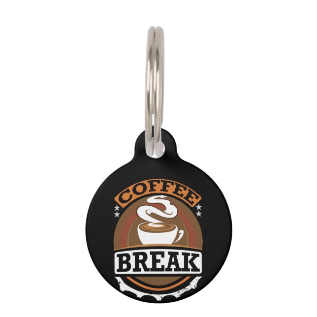 Médaillon Pour Animaux Coffee Art Café Coffee Break (Devant)